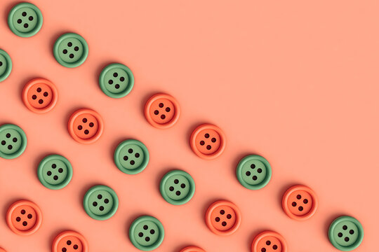 pink and green buttons on pink background