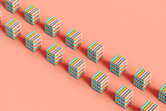 tubes forming a cube crossing the frame