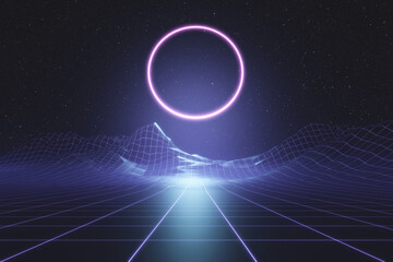 Abstract vaporwave background