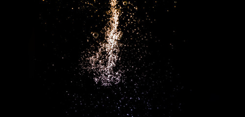 Water bubbles texture on black background