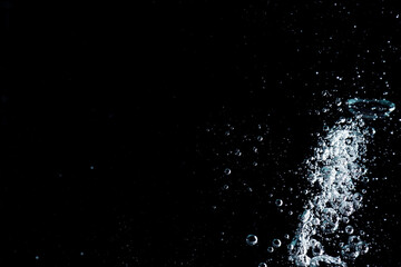 Obraz premium Water bubbles texture on black background