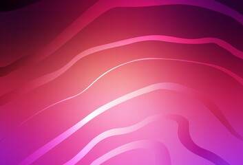 Light Pink, Yellow vector template with curved lines.