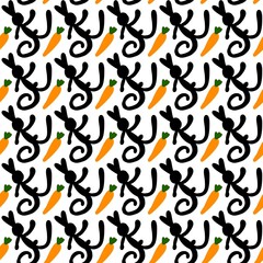 Fototapeta premium seamless pattern of cute bunny cartoon