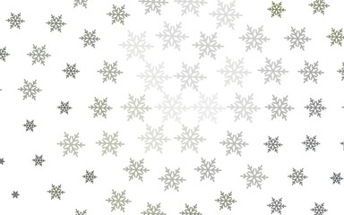 Light Gray vector template with ice snowflakes, stars.