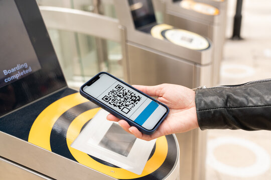 QR Code On Smartphone Screen