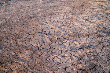 Ground dry cracked soil texture background.