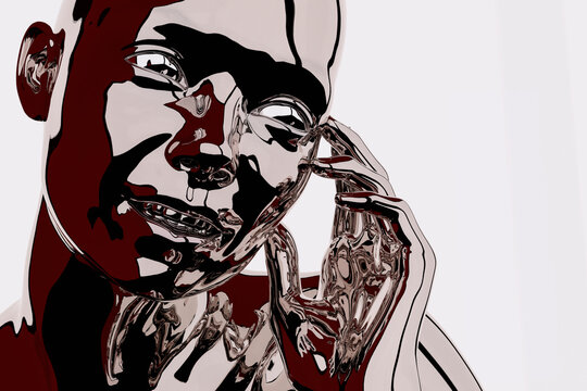 Graphic image woman's face