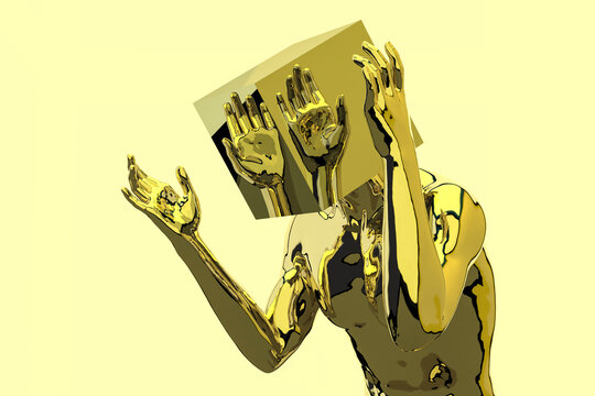 Graphic image cube head