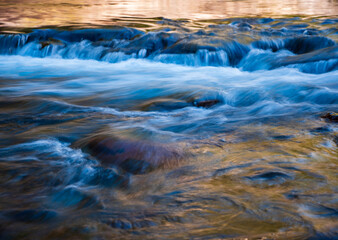 Blue and Gold in McDonald Creek in Glacier National Park