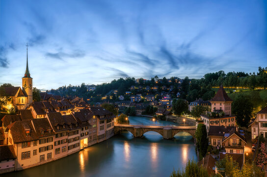 Bern City and Aare river