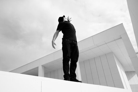 Krumper dancing outdoors 