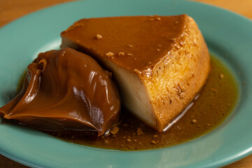 Home made flan. Caramelized vanilla pudding