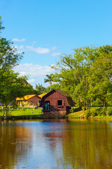 Obraz premium house on the lake