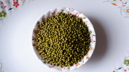 Top View  Green gram or mung beans