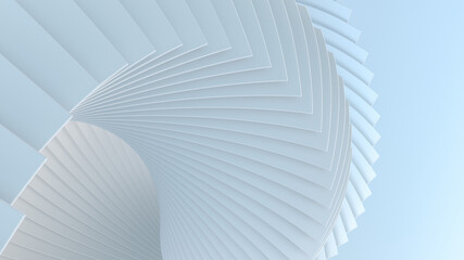 SPIRAL OF WHITE SHEETS