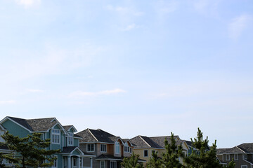 A Row Of Beach Homes In North Carolina