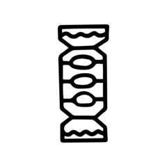 wooden massager line vector doodle simple icon