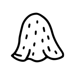 sauna woolen hat line vector doodle simple icon