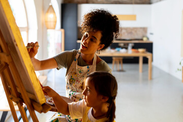 Artistic painting at home studio 