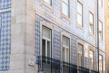 facade of an building with windows