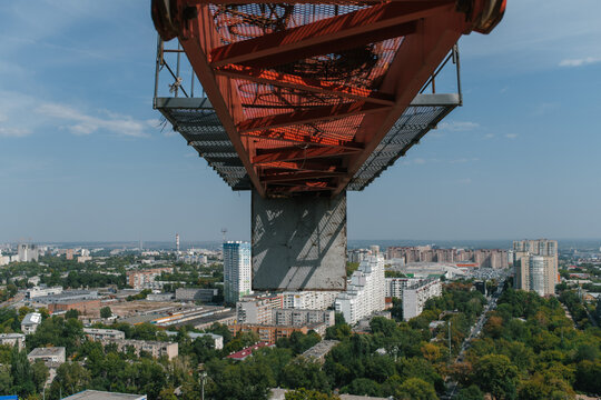  crane's jib high above samara city
