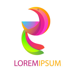 bird colorful logo mascot template