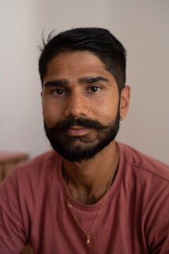 Portrait of a Sufi man with beard and mustache