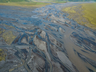 Aerial view of Icelandic landscape