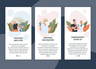 Naklejka premium Vaccination and protecting body from virus vector