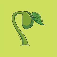 Illustration vector graphic of Long Been Seed. Perfect for illustrations on agricultural products, etc.