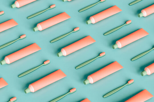 toothbrush and toothpaste -pattern