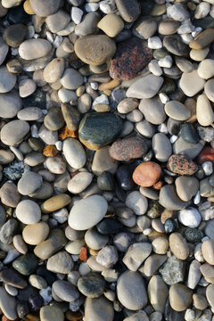 Close Up Of Colorful Beach Stones