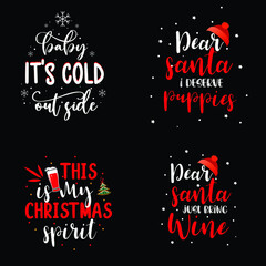 Christmas typography t-shirt design. Christmas quotes typography t-shirt design.