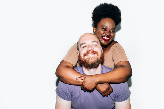 Woman Hugging Her Boyfriend