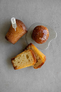 Rhum bab&agrave; with Chantilly cream