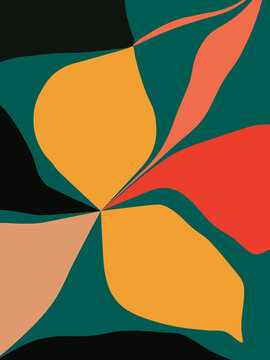 Vibrant Botanically Inspired Graphic Illustration