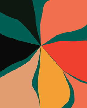 Bold Graphic Floral Drawing