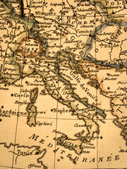 アンティークの世界地図　イタリア