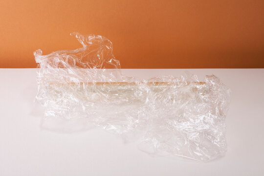 Still life of cooking sheet plastic wrap