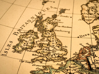 アンティークの世界地図　イギリス
