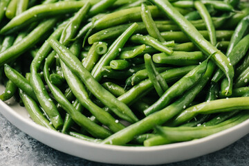 Salted steamed green beans