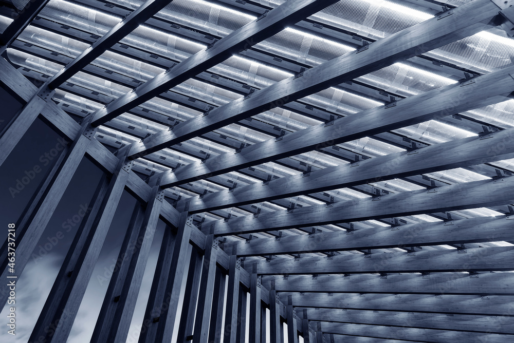 Aufkleber interior of modern architecture. building abstract background
