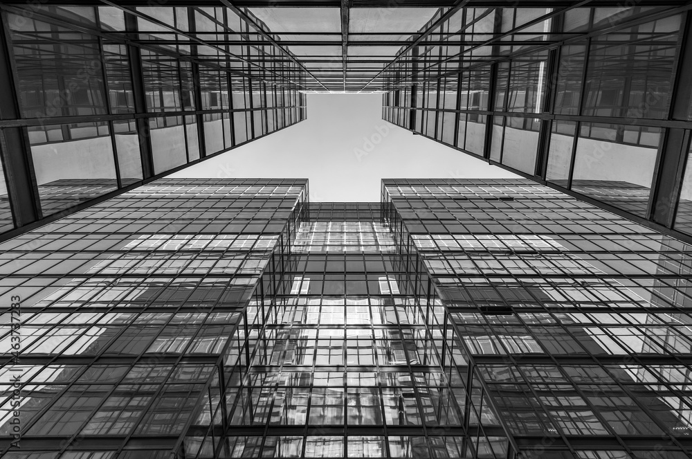 Poster exterior of modern building. architecture abstract background