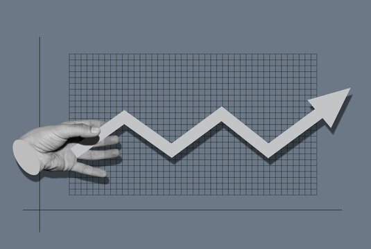Hand holding graph
