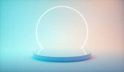 3d rendering podium platform