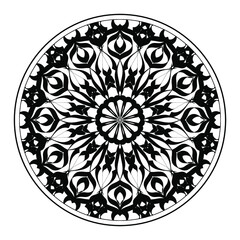 Vector round abstract circle. Mandala style. EPS 10