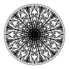 Vector round abstract circle. Mandala style. EPS 10