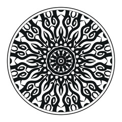 Vector round abstract circle. Mandala style. EPS 10
