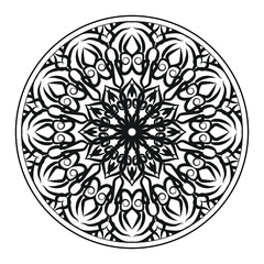Vector round abstract circle. Mandala style. EPS 10