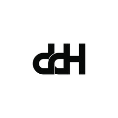 ddh initial letter monogram logo design